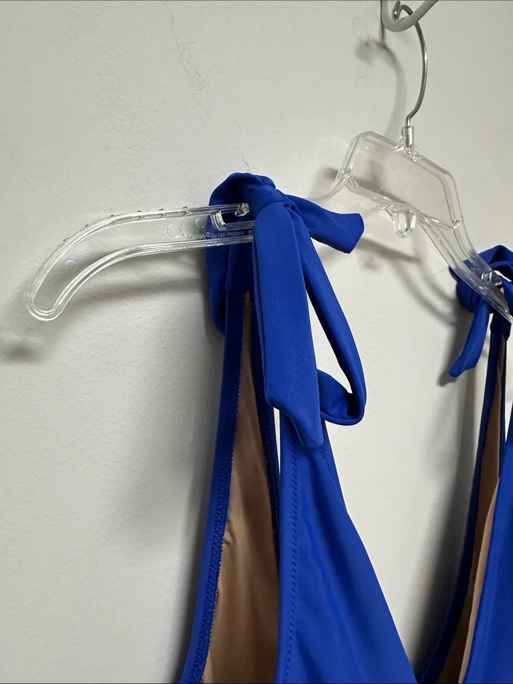 J. Crew Royal Blue Tie-Shoulder One-Piece Lined Swimsuit size XL